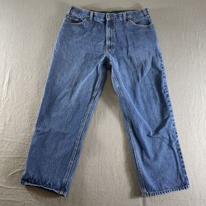 Full Blue Jeans‎ Mens 38x30 Regular Blue Mid Rise Straight Baggy Preppy